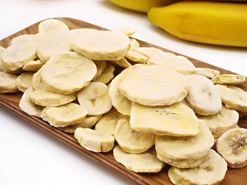 Dried Natural 100% (no additives) Bulk Crispy Banana Chips Price Freeze Dried Banana Slice Snacks