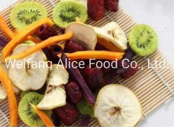 China Healthy Food Supplier Kosher Halal Certificated Fried Mixed Fruits Chips Vf Mixed Fruit