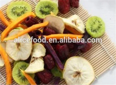 China Healthy Food Supplier Kosher Halal Certificated Fried Mixed Fruits Chips Vf Mixed Fruit