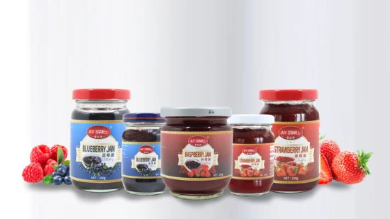 Healthy Fresh Fruit Natural Ingredient Private Label Glass Jars Halal Strawberry Jam