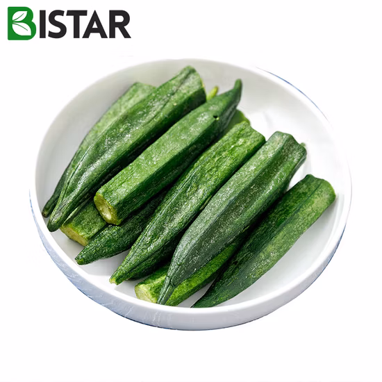 Chinese Fruits and Vegetables Chips Vacuum Fried Dried Okra Chips